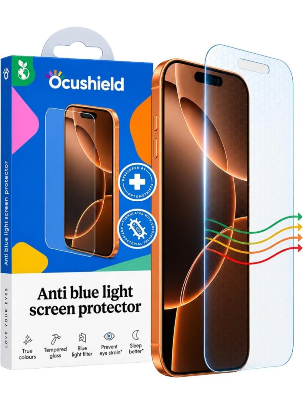 Anti Blue Light Tempered Glass Screen Protector for iPhone 17 & Pro - Eye Strain
